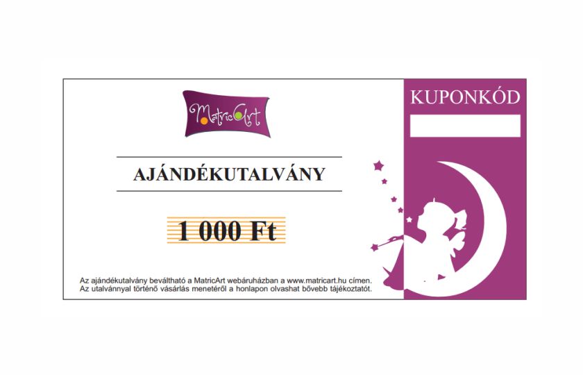 AJÁNDÉKUTALVÁNY 1.000,- FT