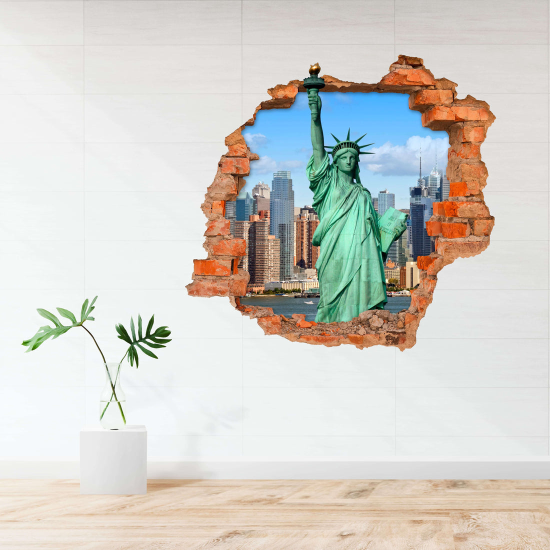 3D KITÖRT FAL FALMATRICA SZABADSÁG SZOBOR