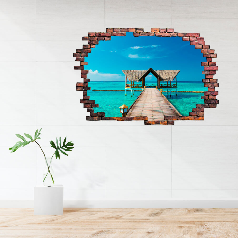 3D KITÖRT FAL FALMATRICA HAWAII SZIGETCSOPORT