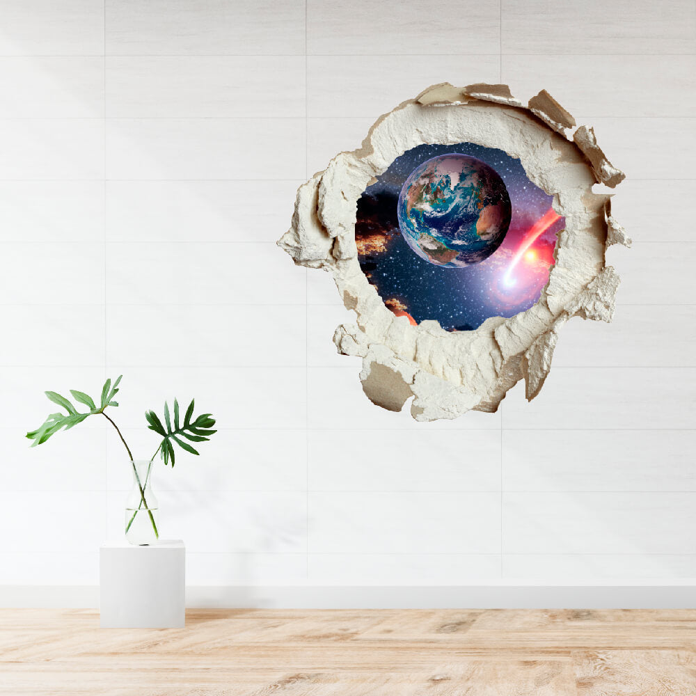 3D KITÖRT FAL FALMATRICA A FÖLD