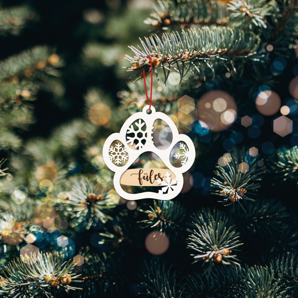 Tappancs hópehellyel - karácsonyfa dísz