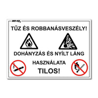 TŰZ ÉS ROBBANÁS VESZÉLY