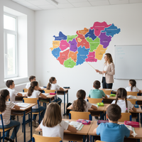 MAGYARORSZÁG SZÍNES TÉRKÉP FALMATRICA