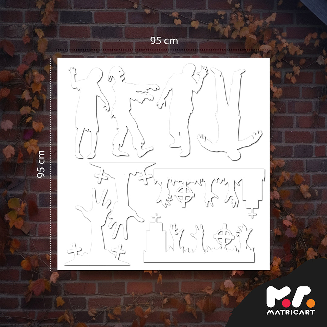 Halloweeni matricaszett  - Zombik