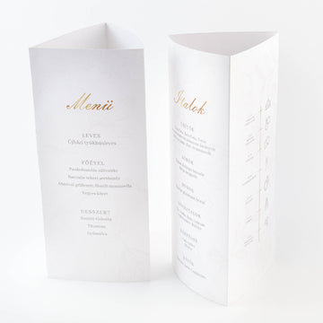 "Aranyszirom" menükártya