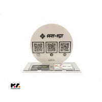 Egyedi Prémium Social Media Plexi Tábla QR-kódokkal, kártyatartóval