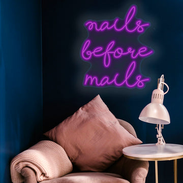 Nails before mails neon