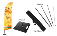 Méz egyenes beachflag lemeztalppal