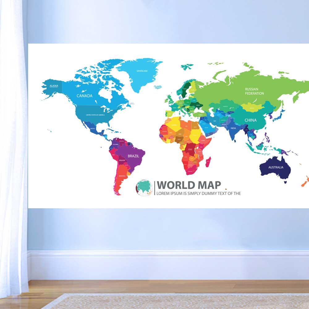 WORLD MAP POSZTERTAPÉTA