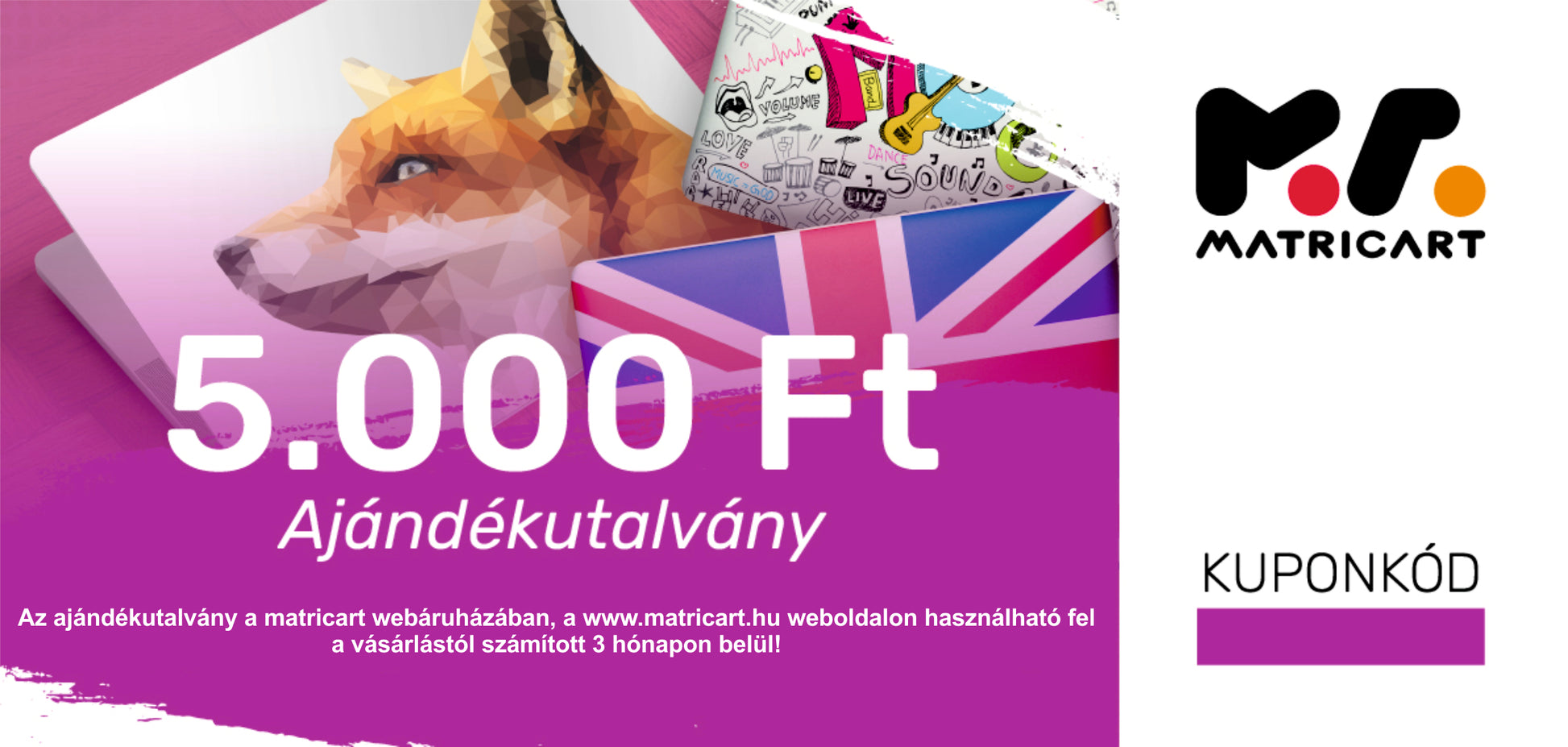 AJÁNDÉKUTALVÁNY 5.000,- FT