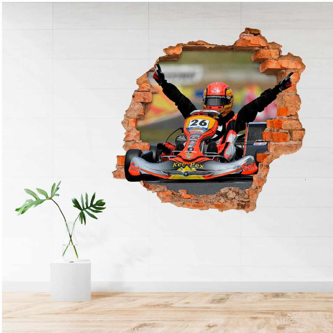 3D KITÖRT FAL FALMATRICA GOKART CÉL