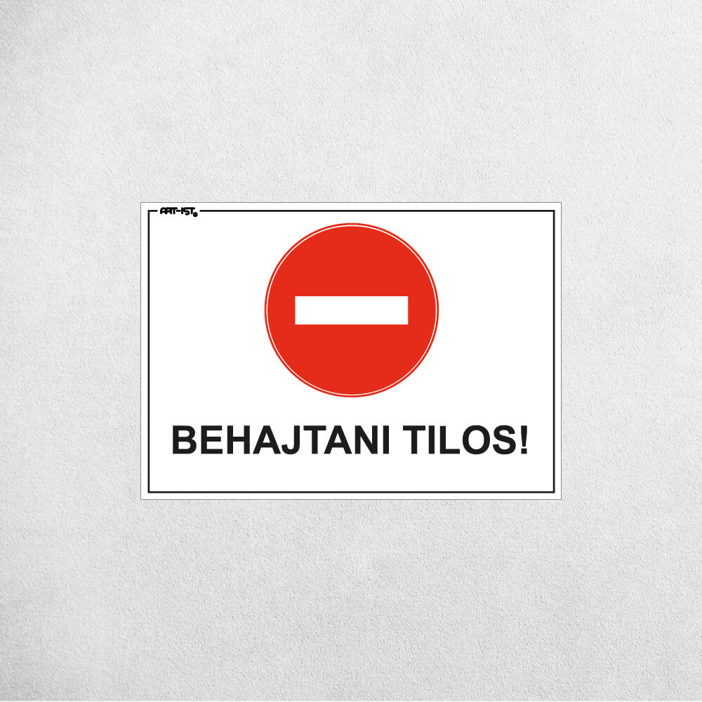 BEHAJTANI TILOS