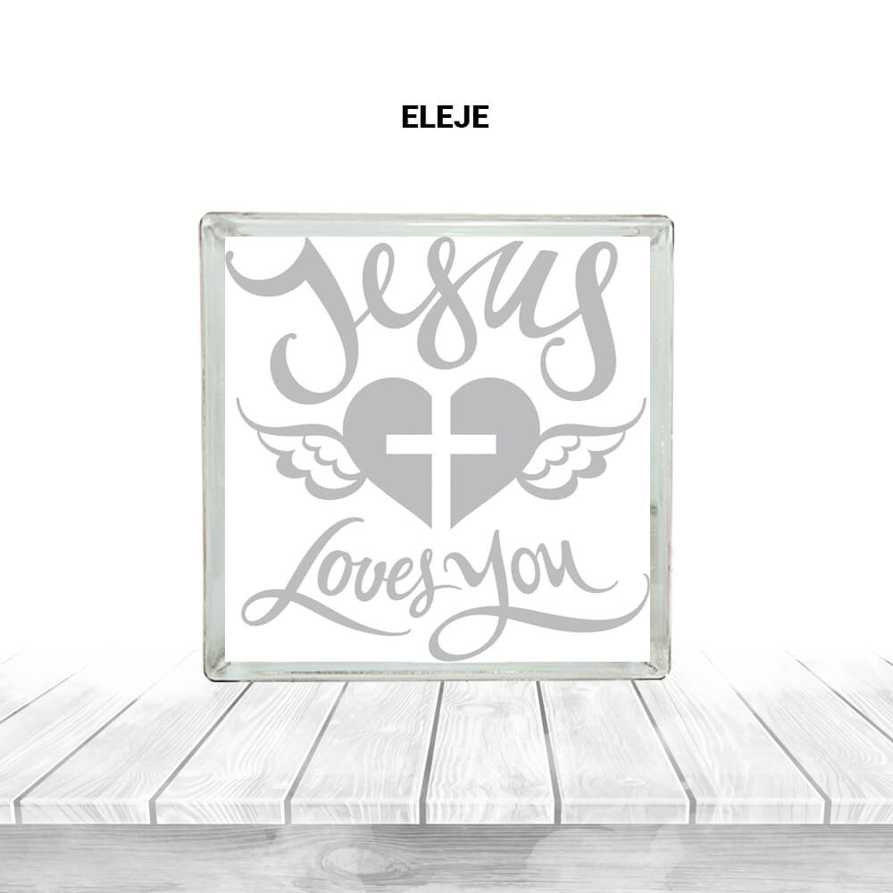 JESUS LOVE YOU ÜVEGTÉGLA